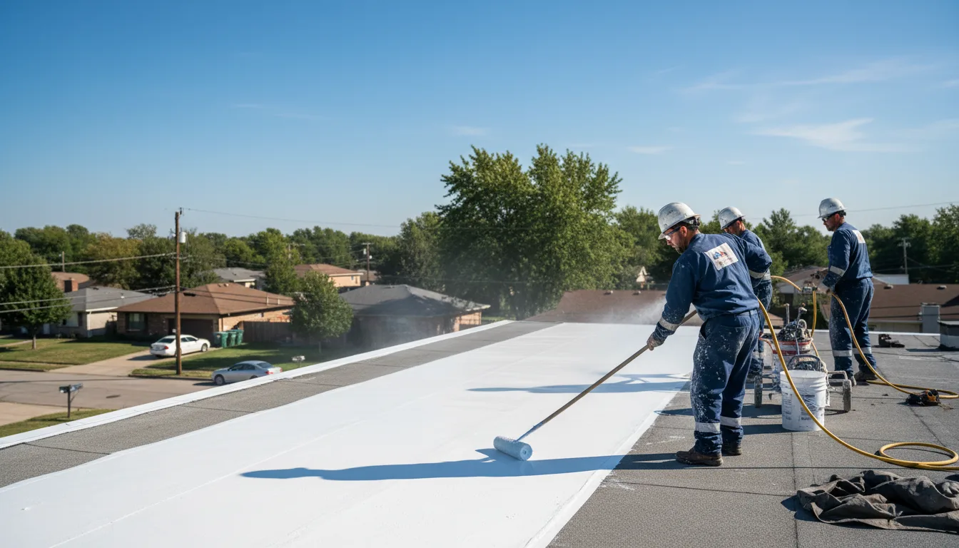 Commercial roof coating in Six Lakes, MI near me